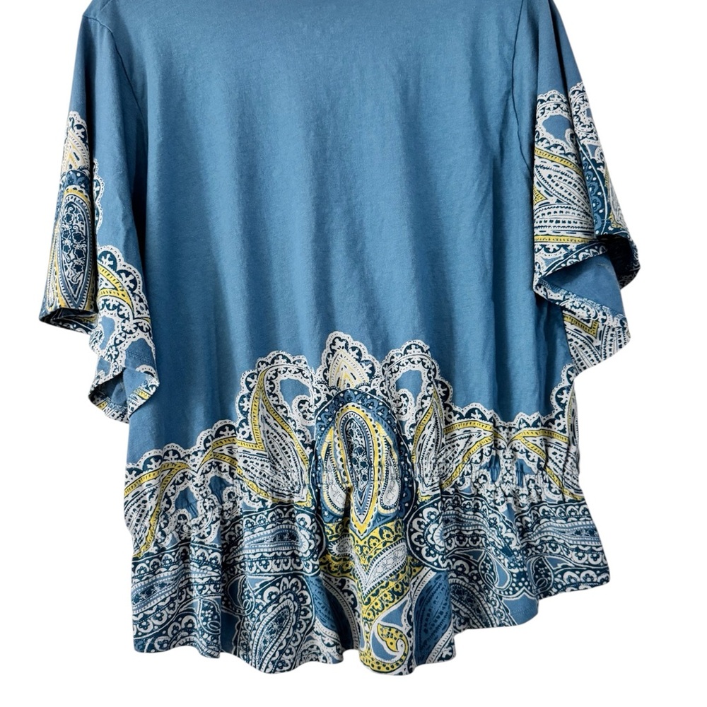 Sonoma Blue and Yellow Paisley Blouse - Picture 3 of 3